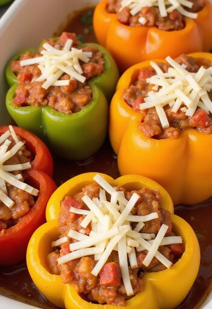 25+ Recipes Using Canned Tomato Soup in Creative Ways - 5. Tomato Soup and Cheese Stuffed Peppers
