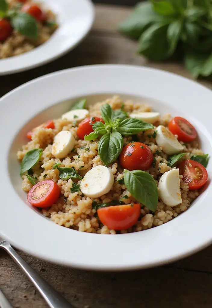 25+ Rice Salad Recipes That Are Filling and Flavorful - 12. Caprese Rice Salad