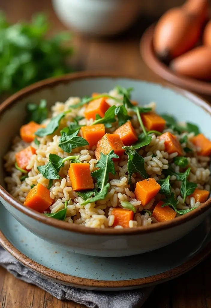 25+ Rice Salad Recipes That Are Filling and Flavorful - 15. Sweet Potato and Rice Salad
