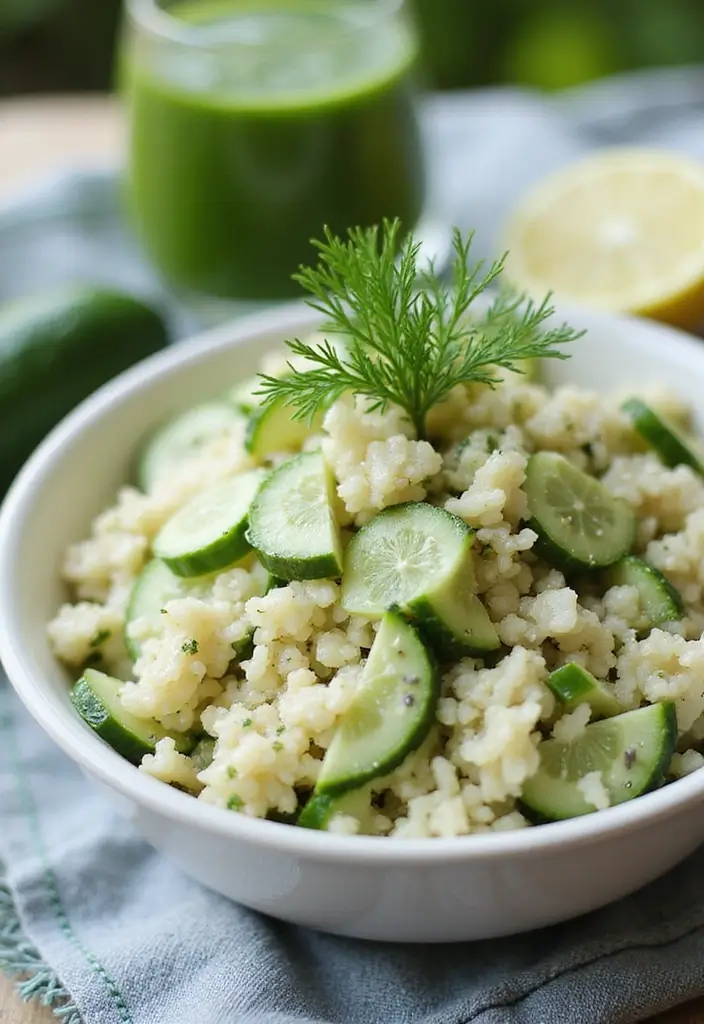25+ Rice Salad Recipes That Are Filling and Flavorful - 17. Cucumber and Dill Rice Salad