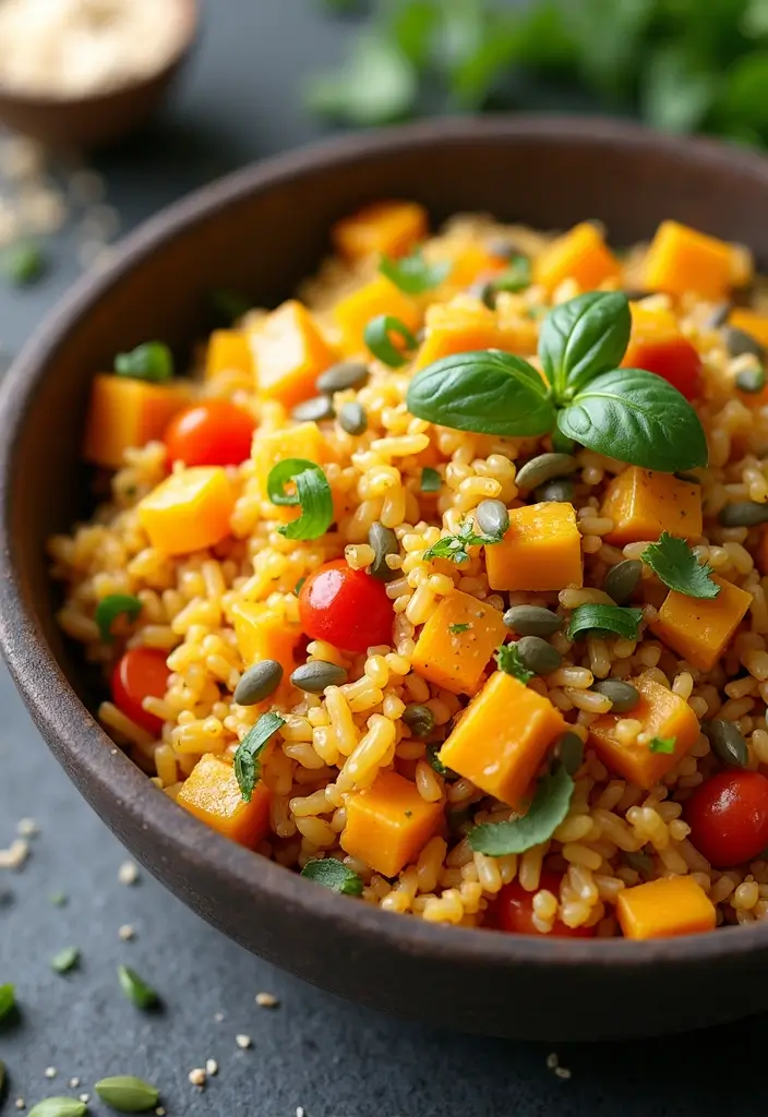 25+ Rice Salad Recipes That Are Filling and Flavorful - 23. Pumpkin Seed Rice Salad