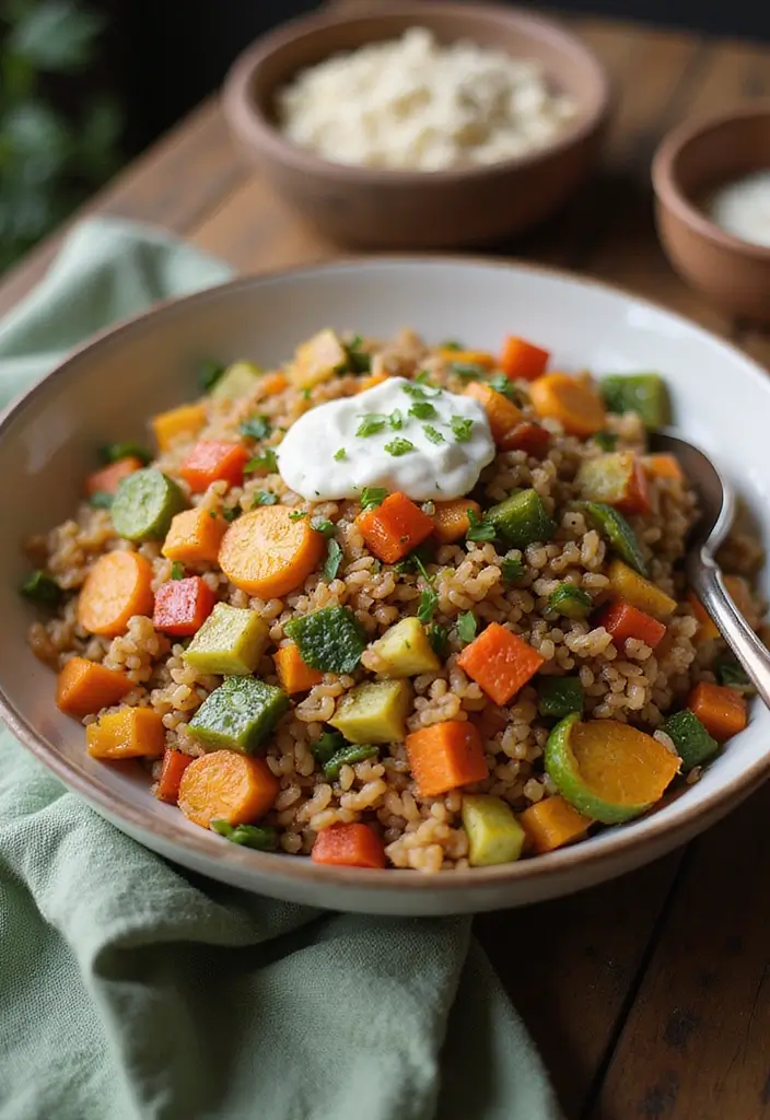 25+ Rice Salad Recipes That Are Filling and Flavorful - 7. Roasted Vegetable Rice Salad