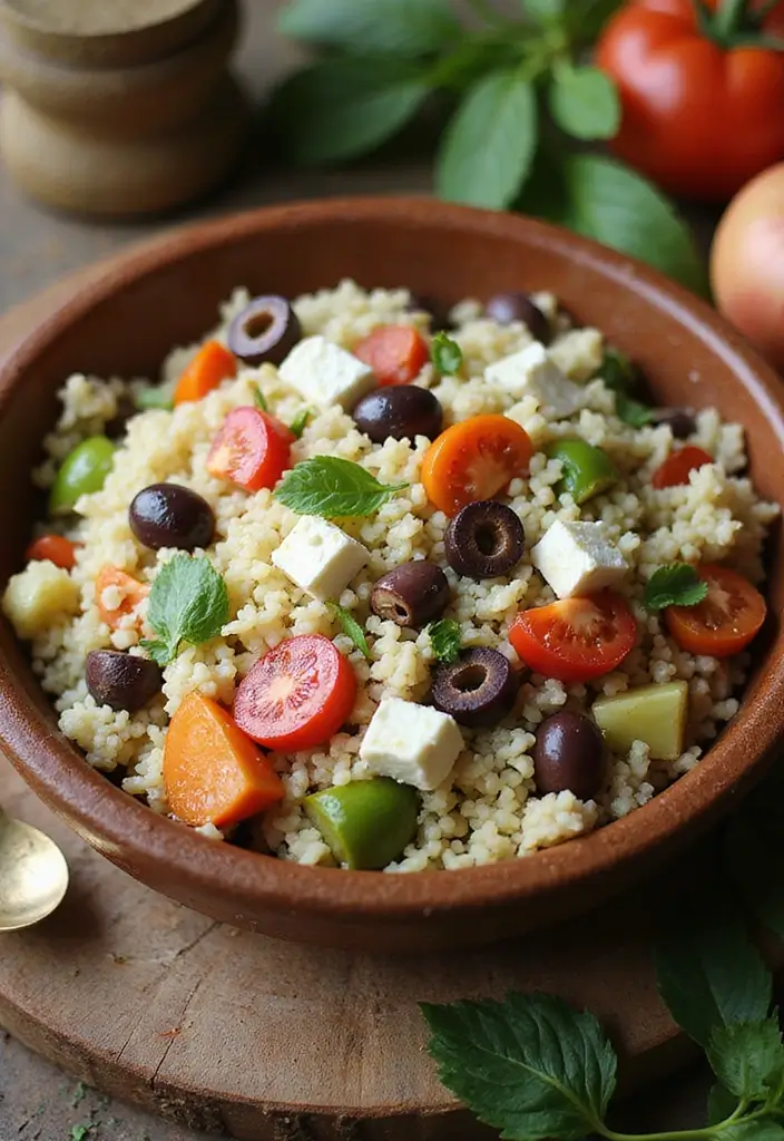 25+ Rice Salad Recipes That Are Filling and Flavorful - 9. Greek Rice Salad