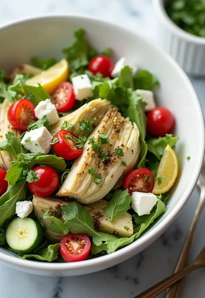 30 Artichoke Salad Recipes for a Mediterranean Touch - 13. Artichoke and Feta Salad