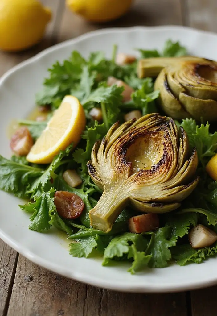 30 Artichoke Salad Recipes for a Mediterranean Touch - 2. Grilled Artichoke Salad with Lemon Vinaigrette