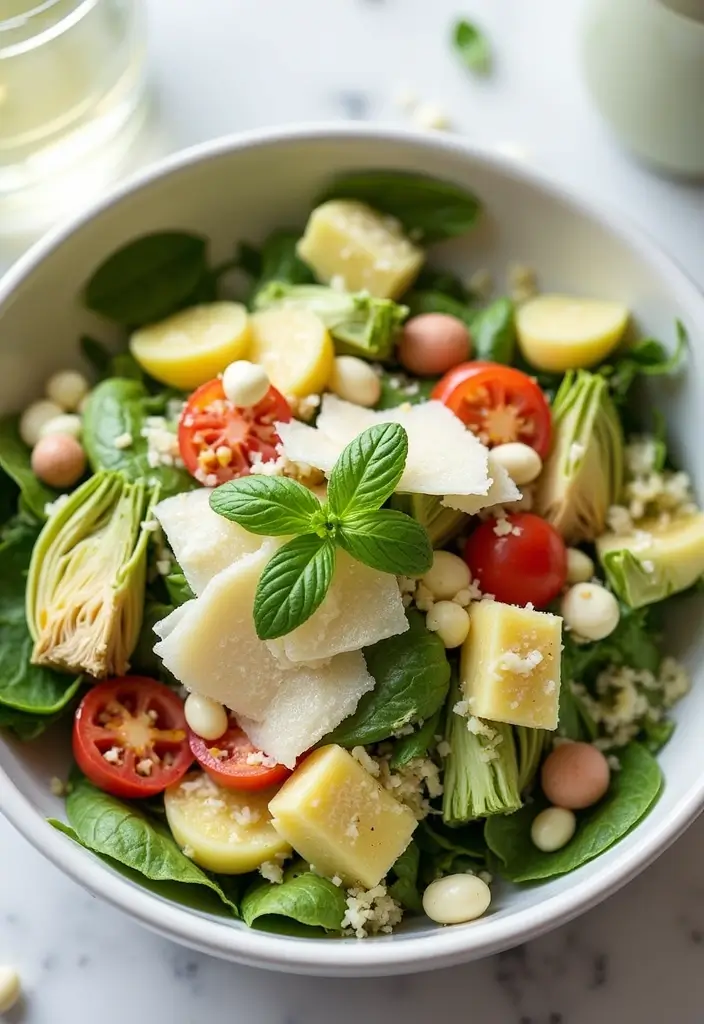 30 Artichoke Salad Recipes for a Mediterranean Touch - 20. Artichoke and Parmesan Salad