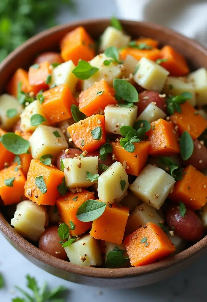 30 Artichoke Salad Recipes for a Mediterranean Touch - 25. Artichoke and Sweet Potato Salad