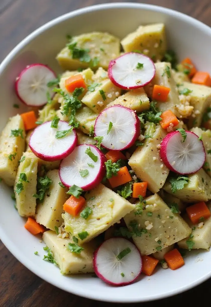 30 Artichoke Salad Recipes for a Mediterranean Touch - 26. Artichoke and Radish Salad