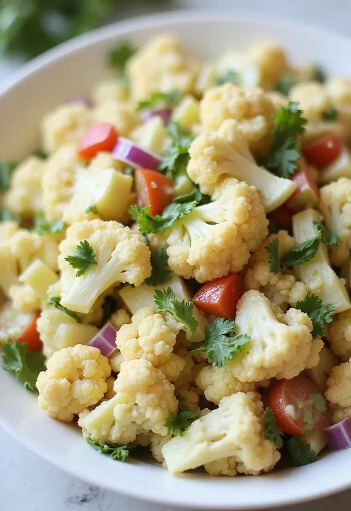 30 Artichoke Salad Recipes for a Mediterranean Touch - 27. Artichoke and Cauliflower Salad