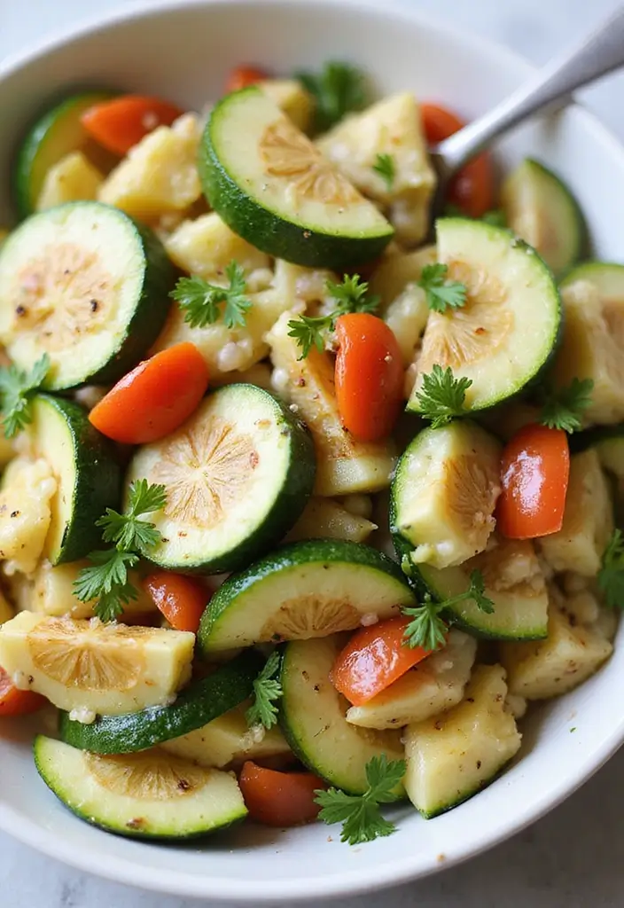 30 Artichoke Salad Recipes for a Mediterranean Touch - 29. Artichoke and Zucchini Salad