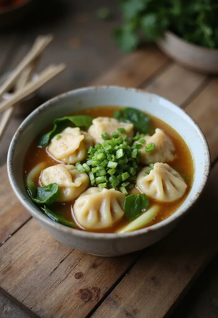 30 Asian Soup Recipes Bursting with Flavor - 17. Chinese Wonton Soup