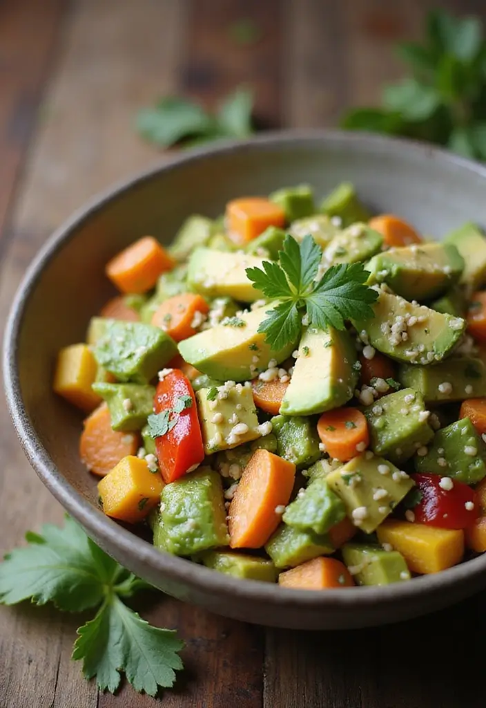 30 Avocado Salad Recipes That Are Creamy and Fresh - 11. Creamy Avocado and Tahini Salad