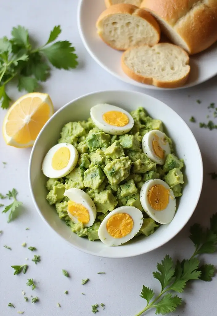 30 Avocado Salad Recipes That Are Creamy and Fresh - 16. Creamy Avocado and Egg Salad