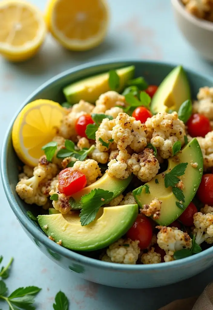 30 Avocado Salad Recipes That Are Creamy and Fresh - 18. Avocado and Cauliflower Salad