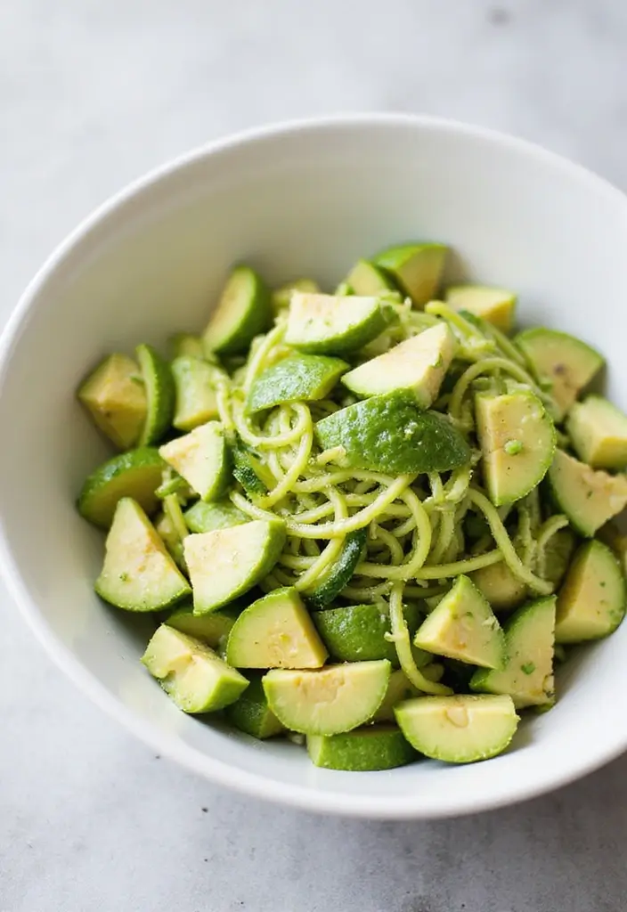 30 Avocado Salad Recipes That Are Creamy and Fresh - 22. Avocado and Zucchini Salad