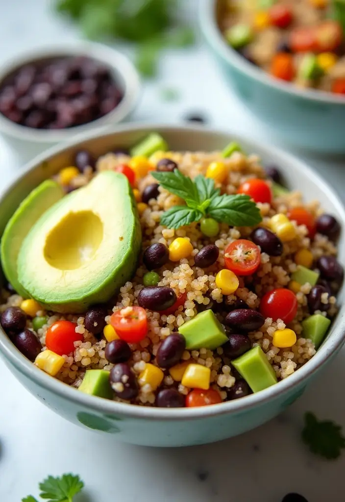 30 Avocado Salad Recipes That Are Creamy and Fresh - 4. Southwest Avocado Quinoa Salad
