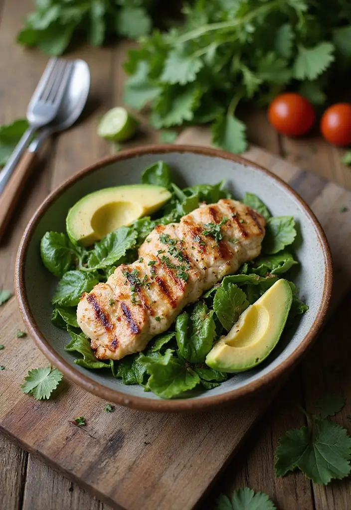 30 Avocado Salad Recipes That Are Creamy and Fresh - 6. Grilled Chicken and Avocado Salad