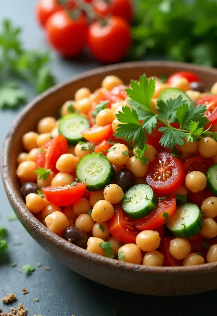 30 Bean Salad Recipes for Healthy Hearty Bowls - 1. Mediterranean Chickpea Salad