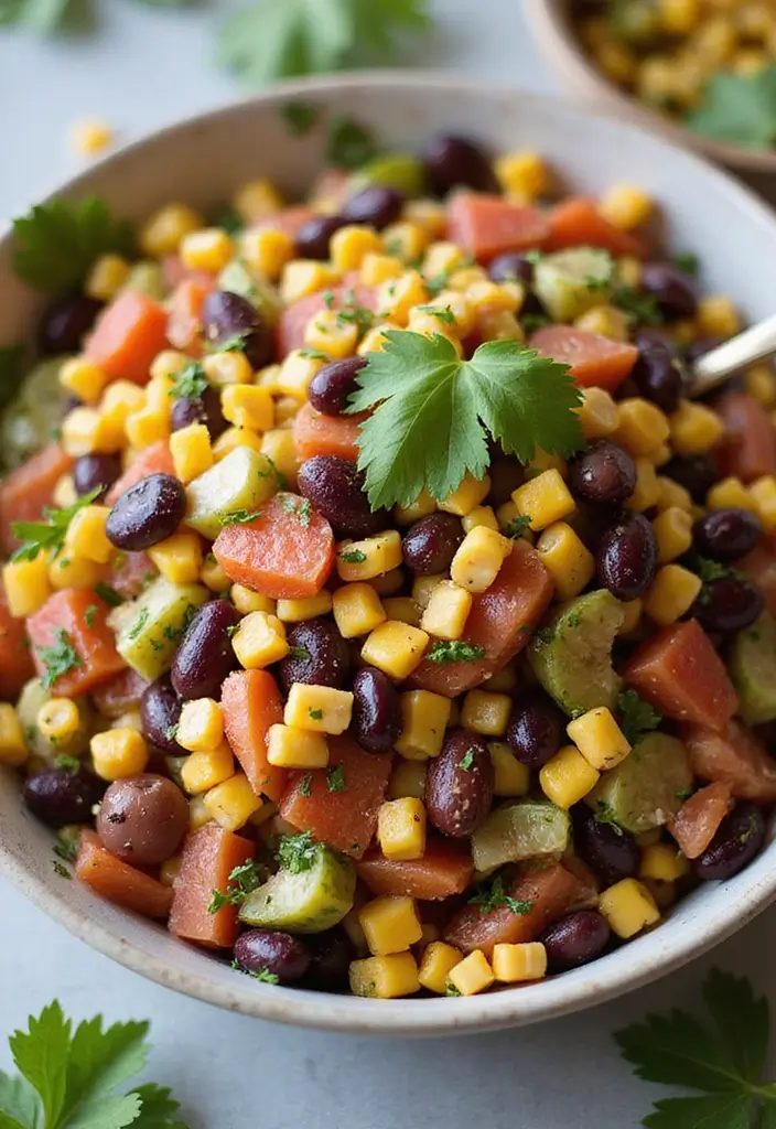 30 Bean Salad Recipes for Healthy Hearty Bowls - 16. Bean Salad with Roasted Corn