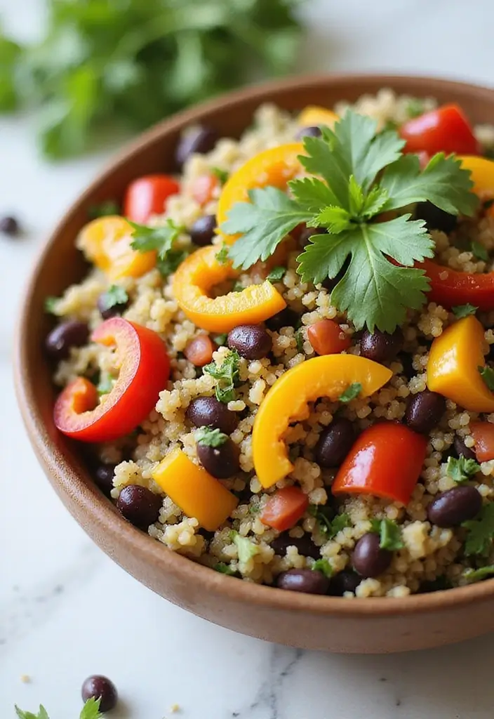 30 Bean Salad Recipes for Healthy Hearty Bowls - 2. Quinoa and Black Bean Salad