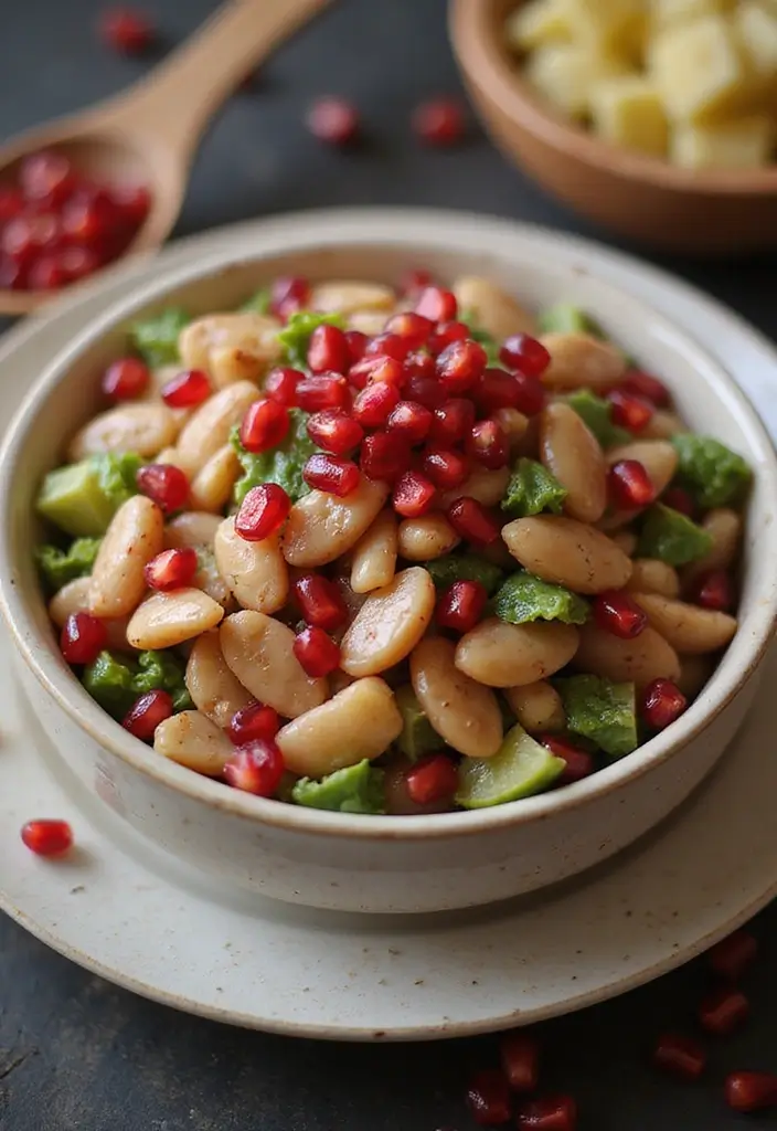 30 Bean Salad Recipes for Healthy Hearty Bowls - 21. Bean Salad with Pomegranate Seeds