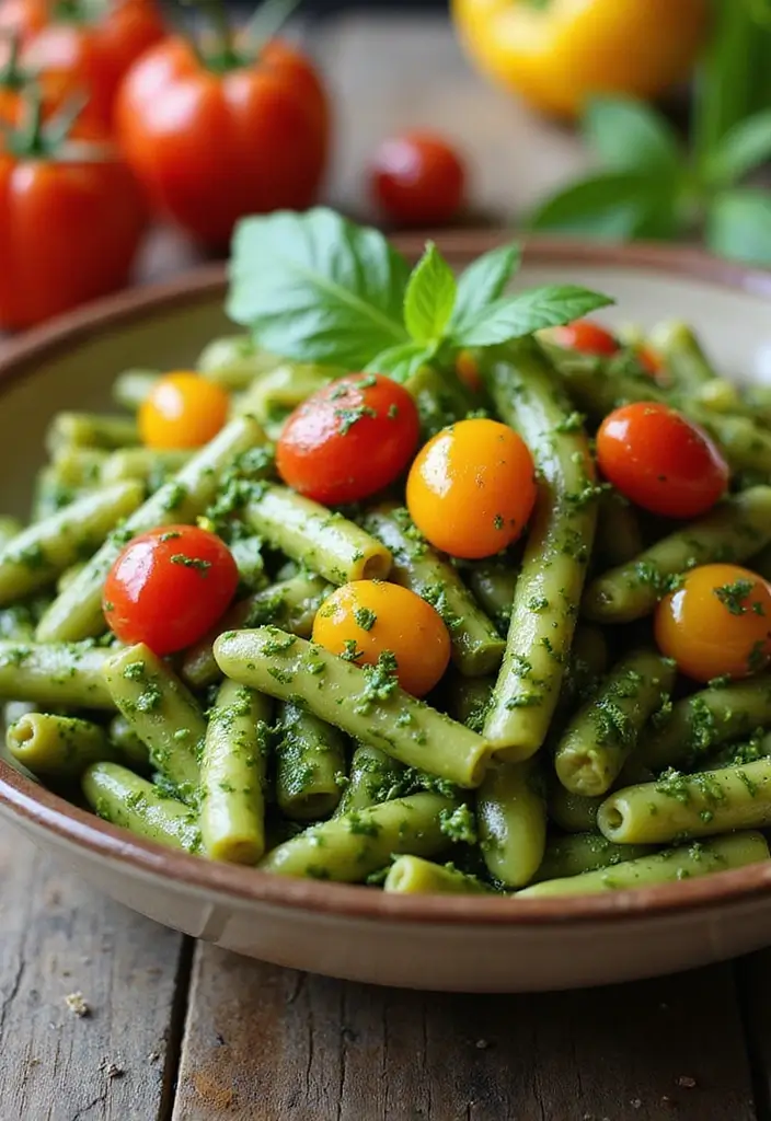 30 Bean Salad Recipes for Healthy Hearty Bowls - 8. Italian Bean Salad with Pesto