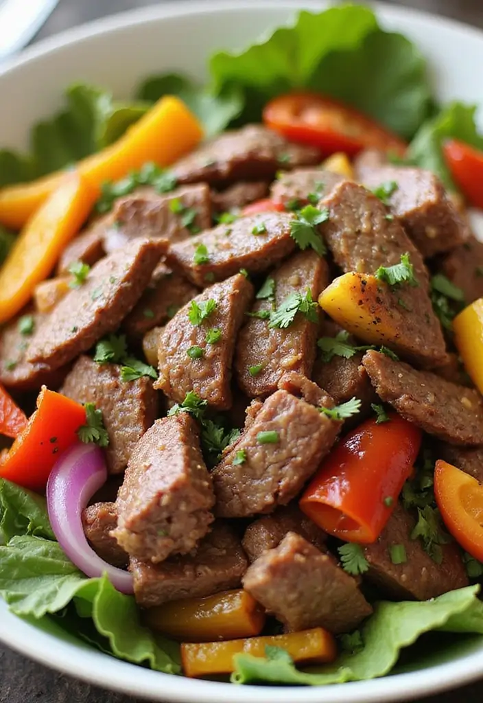 30 Beef Salad Recipes That Are Hearty and Delicious - 11. Beef Fajita Salad