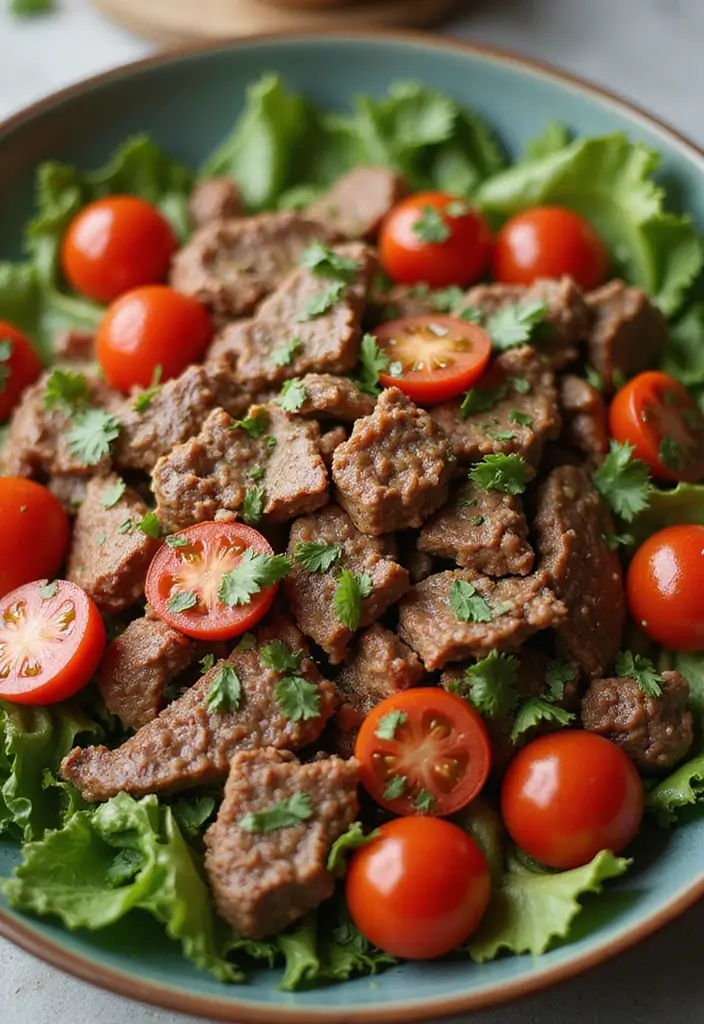30 Beef Salad Recipes That Are Hearty and Delicious - 18. Beef and Tomato Salad