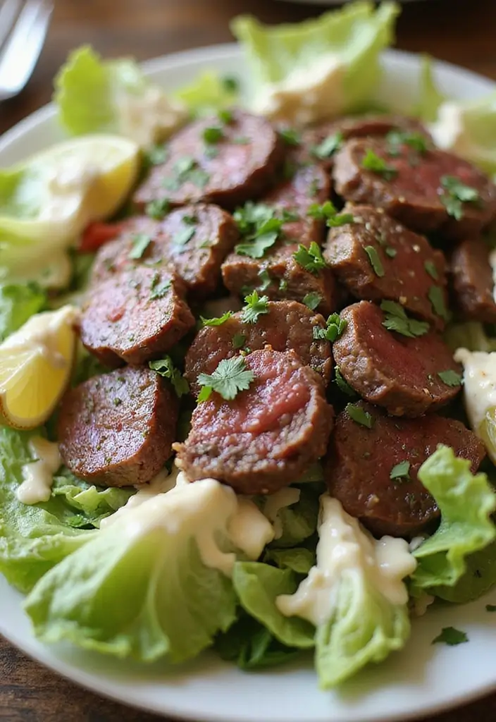 30 Beef Salad Recipes That Are Hearty and Delicious - 19. Beef Caesar Salad