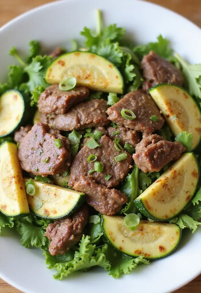 30 Beef Salad Recipes That Are Hearty and Delicious - 21. Beef and Zucchini Salad