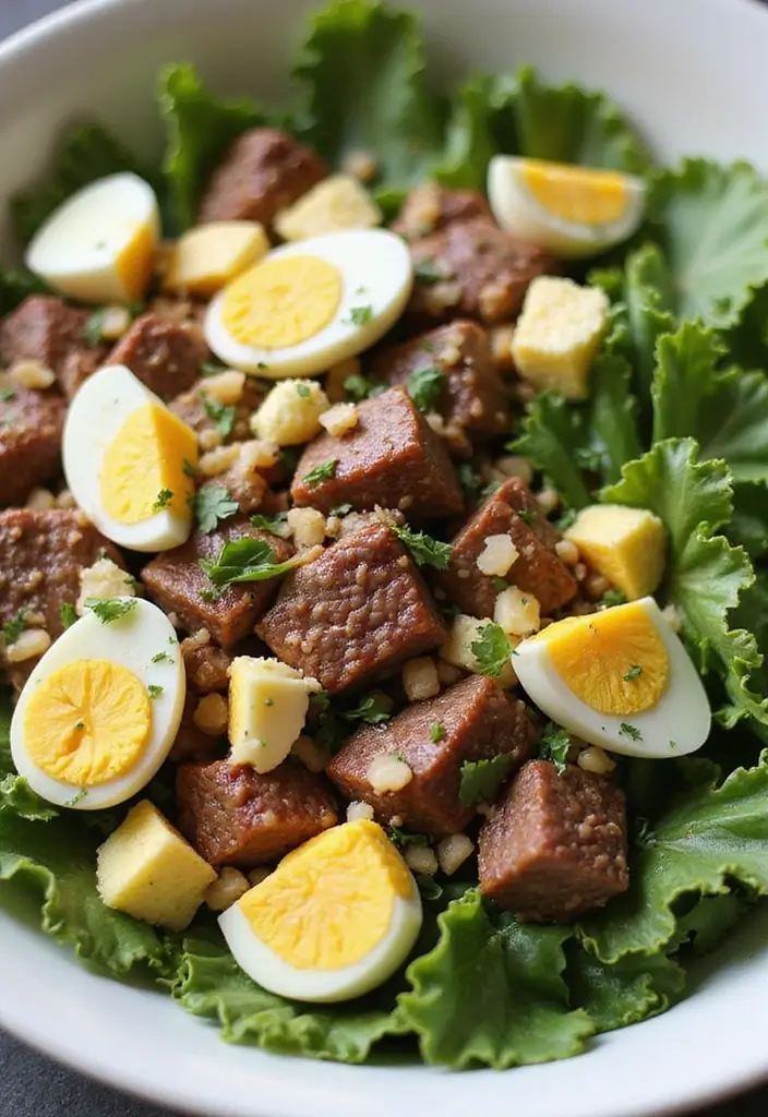 30 Beef Salad Recipes That Are Hearty and Delicious - 25. Beef and Egg Salad