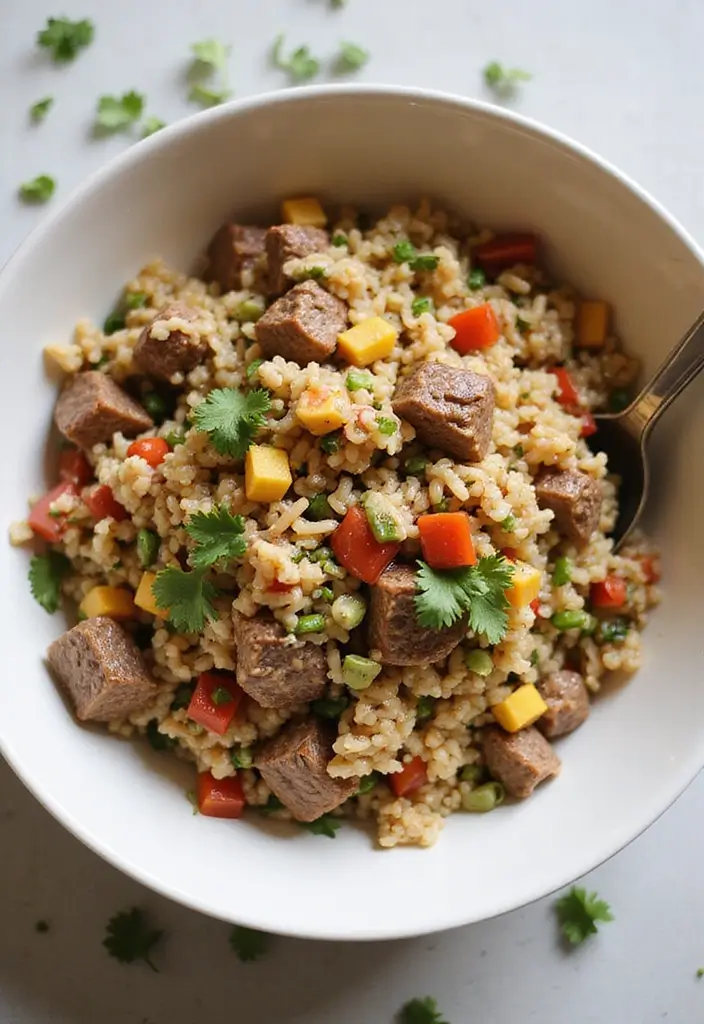 30 Beef Salad Recipes That Are Hearty and Delicious - 26. Beef and Rice Salad