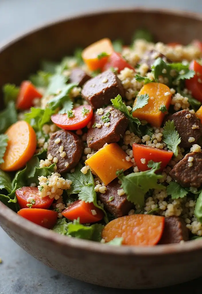 30 Beef Salad Recipes That Are Hearty and Delicious - 6. Beef and Quinoa Salad
