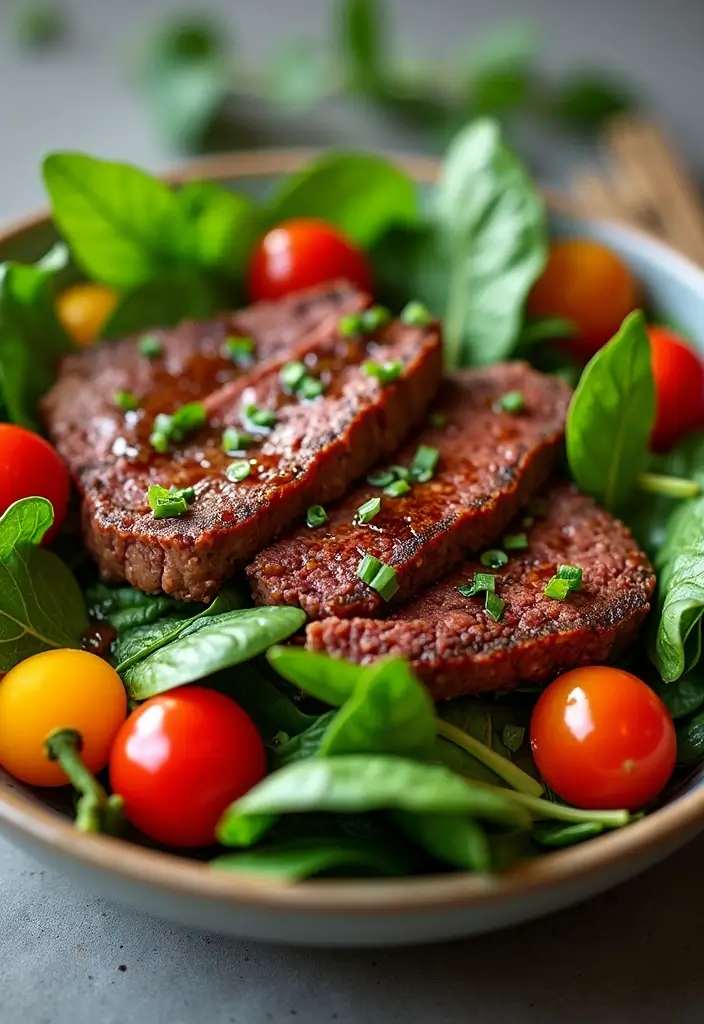 30 Beef Salad Recipes That Are Hearty and Delicious - 9. Beef and Spinach Salad with Balsamic Vinaigrette