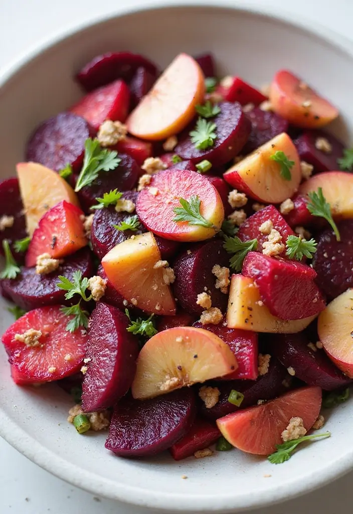 30 Beetroot Salad Recipes Full of Color and Flavor - 13. Beetroot and Apple Salad with Honey Dressing