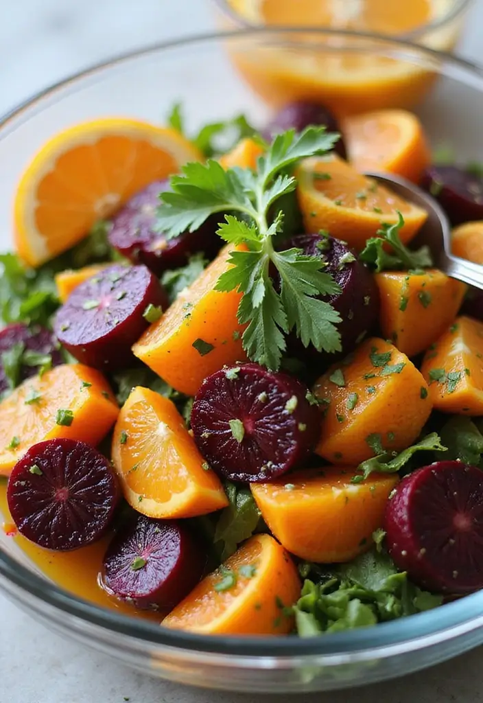 30 Beetroot Salad Recipes Full of Color and Flavor - 22. Beetroot Salad with Citrus Dressing