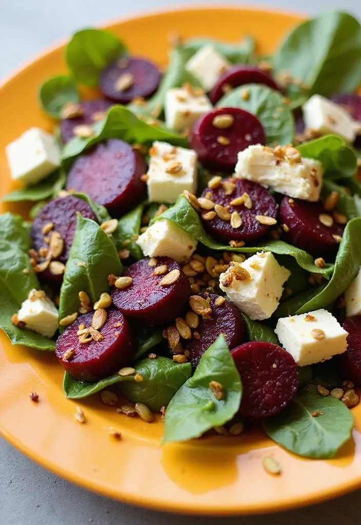 30 Beetroot Salad Recipes Full of Color and Flavor - 4. Beetroot and Feta Cheese Salad