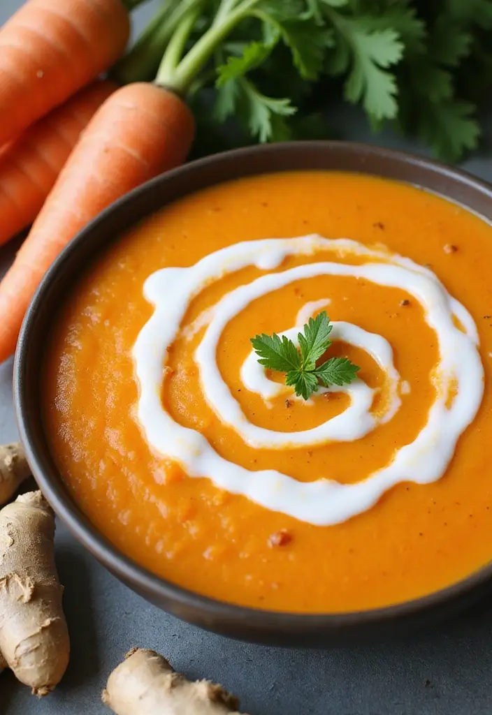 30 Best Fall Soup Recipes for Warm Comforting Nights 62 30 Best Fall Soup Recipes for Warm Comforting Nights - 10. Carrot and Ginger Soup