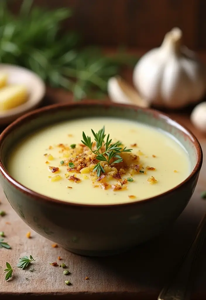 30 Best Fall Soup Recipes for Warm Comforting Nights 97 30 Best Fall Soup Recipes for Warm Comforting Nights - 15. Creamy Garlic Potato Soup