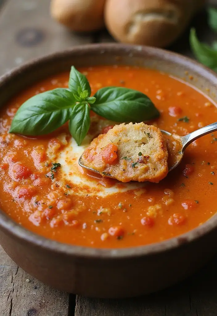 30 Best Fall Soup Recipes for Warm Comforting Nights 8 30 Best Fall Soup Recipes for Warm Comforting Nights - 2. Creamy Tomato Basil Soup