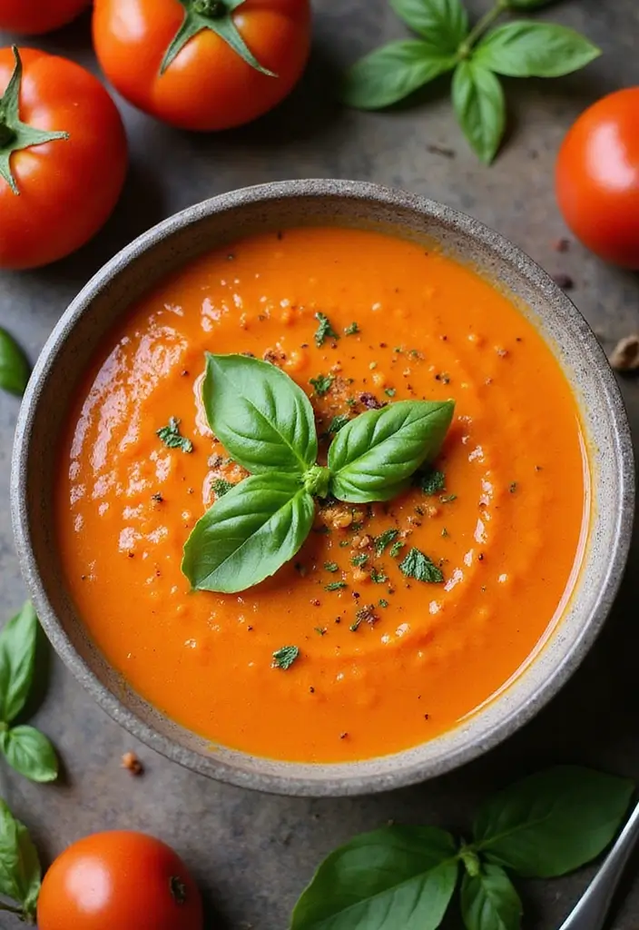 30 Best Fall Soup Recipes for Warm Comforting Nights 151 30 Best Fall Soup Recipes for Warm Comforting Nights - 23. Vegan Tomato and Basil Bisque
