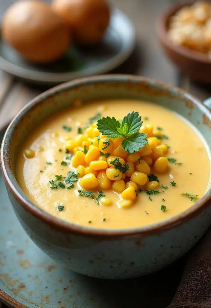 30 Best Fall Soup Recipes for Warm Comforting Nights 158 30 Best Fall Soup Recipes for Warm Comforting Nights - 24. Vegan Potato Corn Chowder