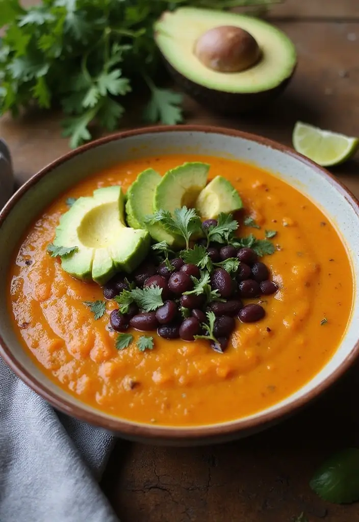 30 Best Fall Soup Recipes for Warm Comforting Nights 165 30 Best Fall Soup Recipes for Warm Comforting Nights - 25. Sweet Potato and Black Bean Soup