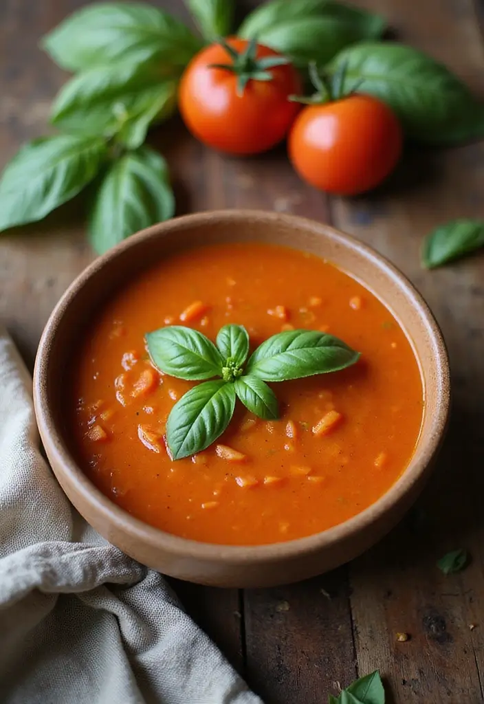 30 Best Soup Recipes Everyone Should Try Once - 28. Tomato and Basil Soup