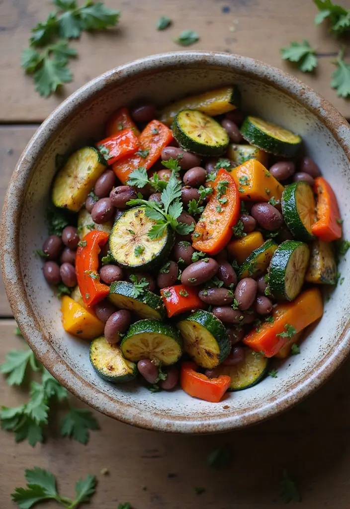 30 Black Bean Salad Recipes for a Protein-Packed Side - 10. Black Bean Salad with Roasted Vegetables