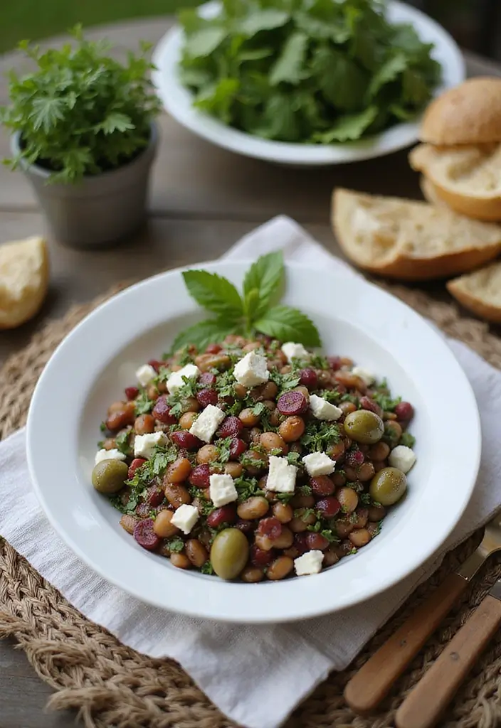 30 Black Bean Salad Recipes for a Protein-Packed Side - 15. Black Bean Salad with Feta and Green Olives