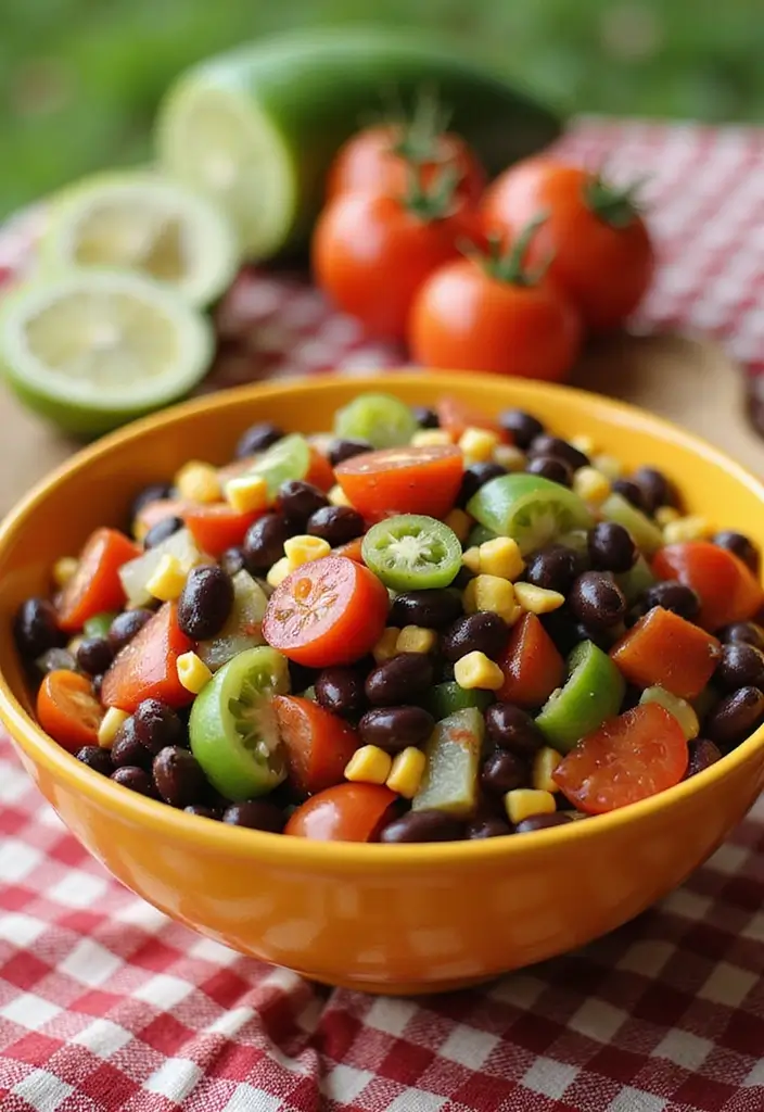 30 Black Bean Salad Recipes for a Protein-Packed Side - 16. Rainbow Black Bean Salad