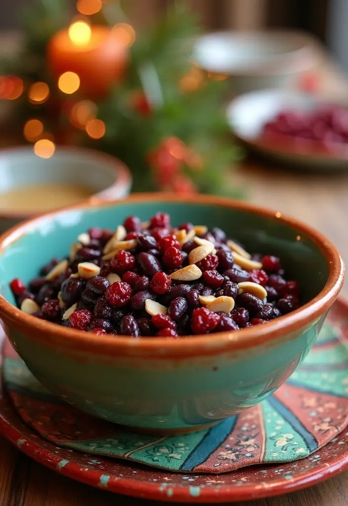 30 Black Bean Salad Recipes for a Protein-Packed Side - 20. Black Bean Salad with Cranberries and Almonds