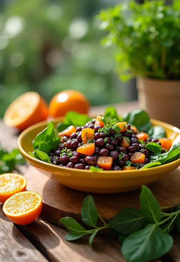 30 Black Bean Salad Recipes for a Protein-Packed Side - 23. Black Bean Salad with Spinach and Oranges