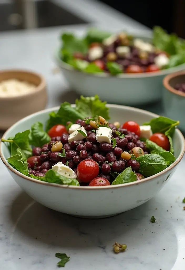 30 Black Bean Salad Recipes for a Protein-Packed Side - 25. Black Bean Salad with Grapes and Goat Cheese